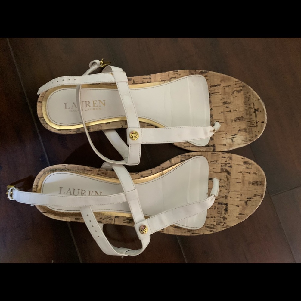 Ralph Lauren white sandals!